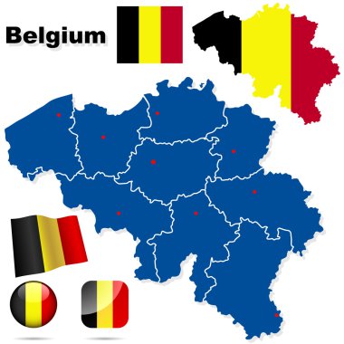 Belgium vector set. clipart