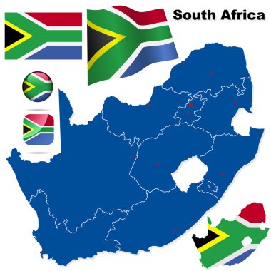 Güney Afrika vektör set.