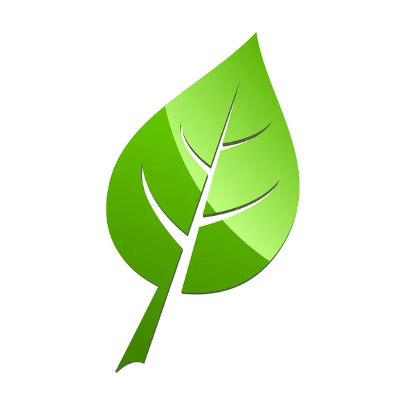 Green leaf symbol — Stock Vector