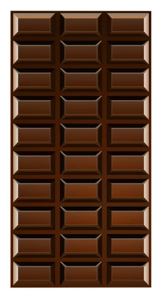 チョコレートバーベクトルイラスト白を背景に隔離. — ストックベクタ