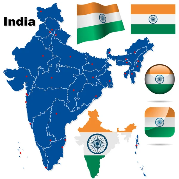 India vector set. — Stockvector