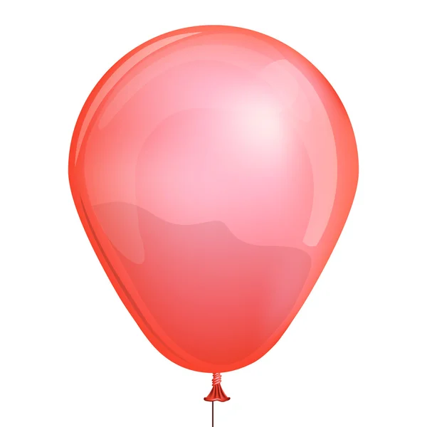 Palloncino giocattolo rosso isolato su sfondo bianco vettoriale illustrazione . — Vettoriale Stock