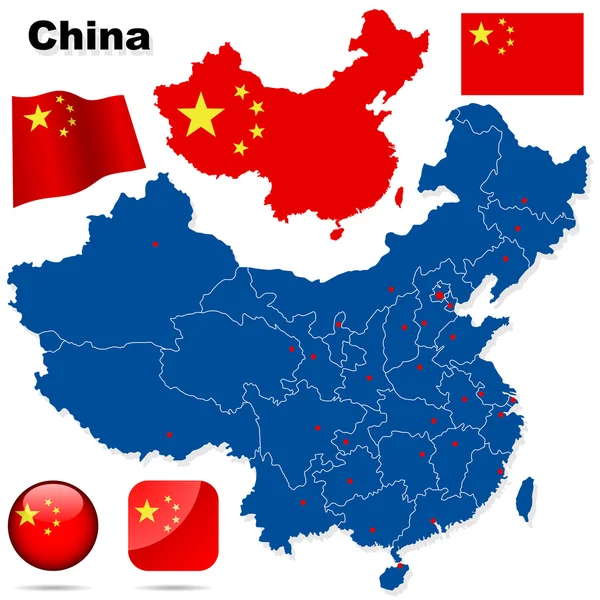 Ensemble vectoriel Chine . — Image vectorielle