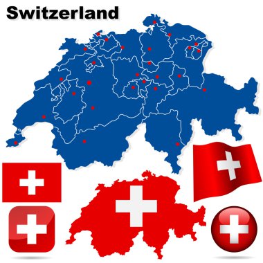 Switzerland vector set. clipart