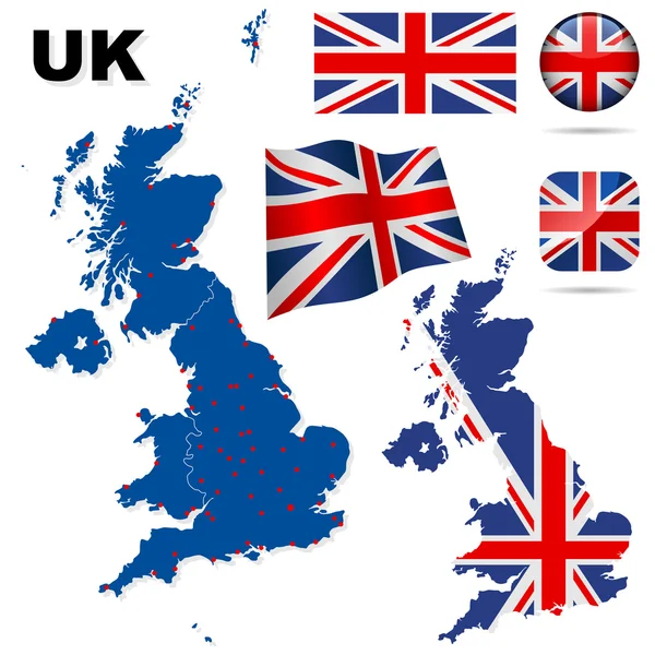 Verenigd Koninkrijk vector set. — Stockvector