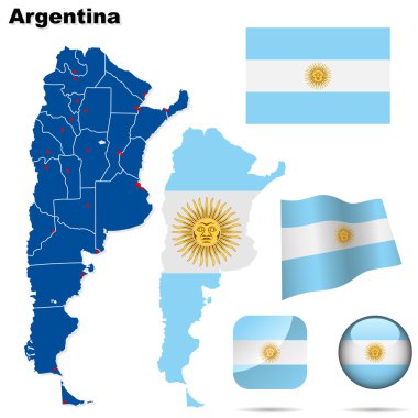 Argentina vector set. clipart
