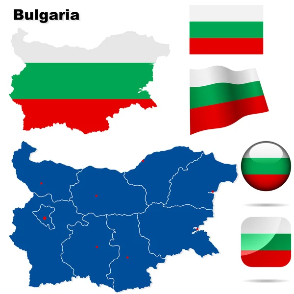 Bulgaria vector conjunto . — Archivo Imágenes Vectoriales
