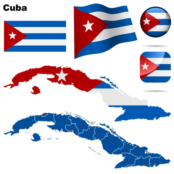 Cuba vector set. — Stockvector