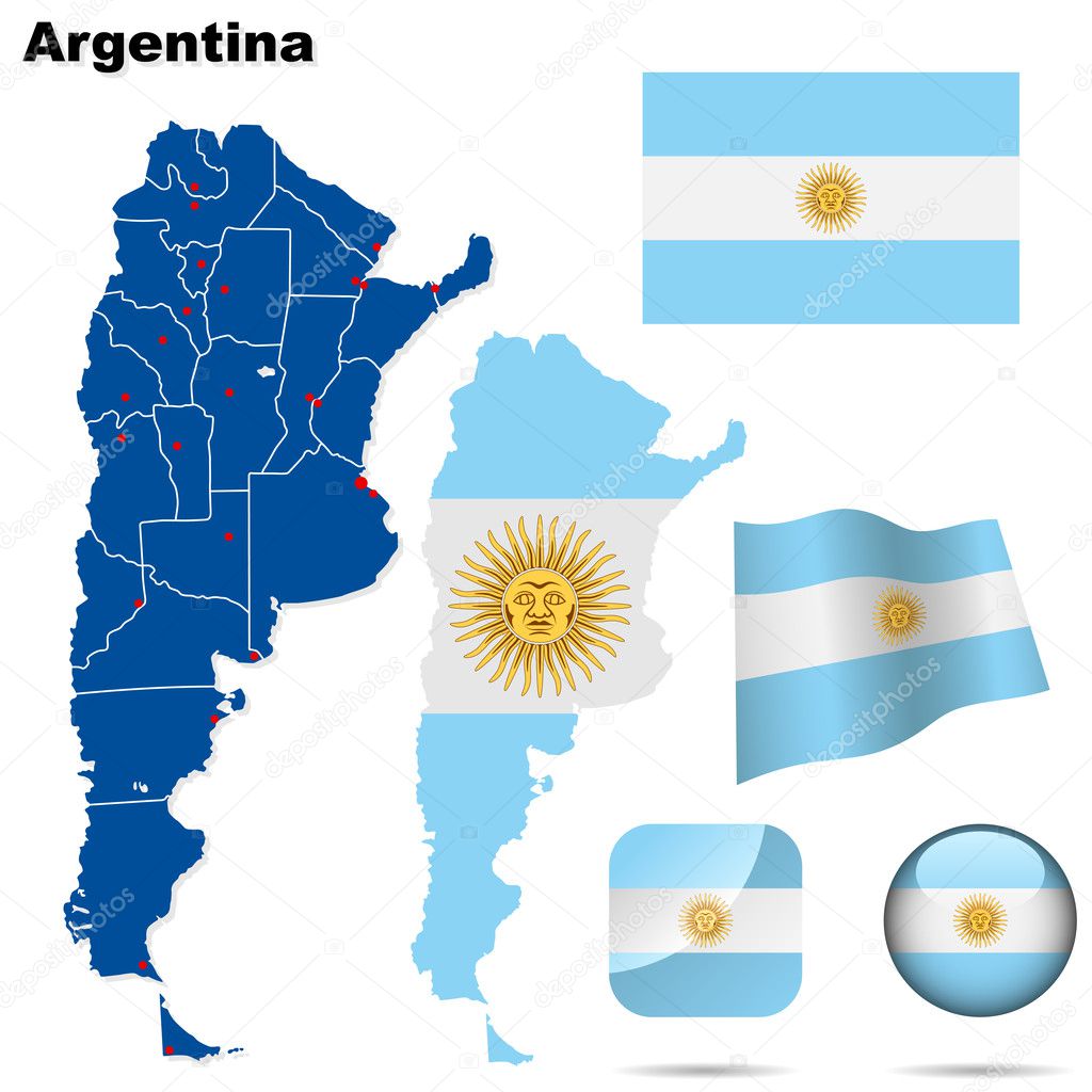 Argentina vector set.