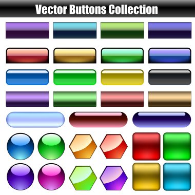 Web buttons vector collection clipart