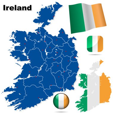 Ierland vector set.
