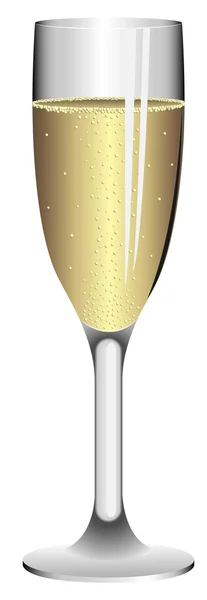 Verre avec champagne — Image vectorielle