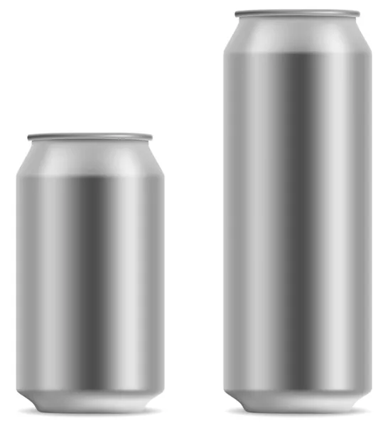 Lata de cerveza en blanco — Vector de stock