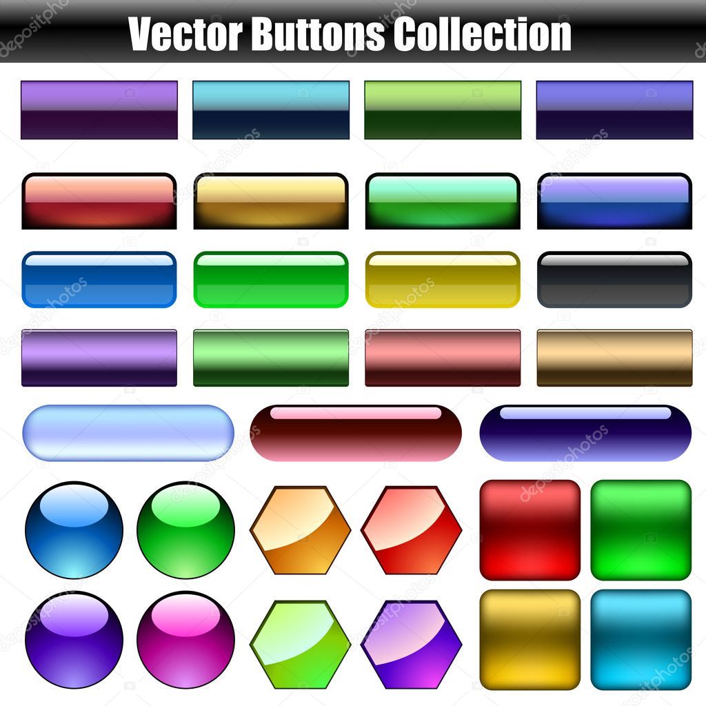 Web buttons vector collection