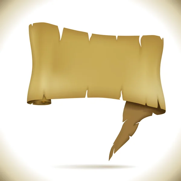 Speech ballon in de vorm van oude scroll — Stockvector