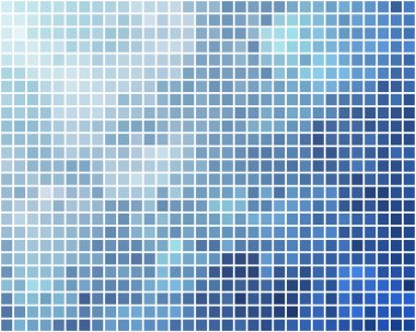 Blue and cyan square mosaic vector background. clipart