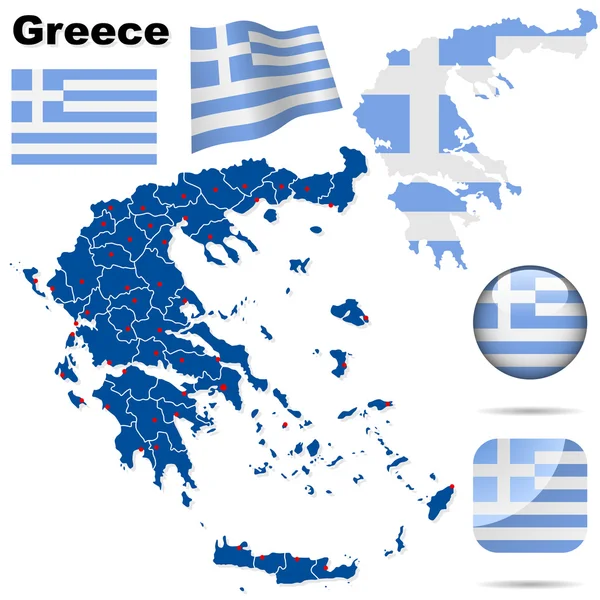 Grécia conjunto vetorial. —  Vetores de Stock