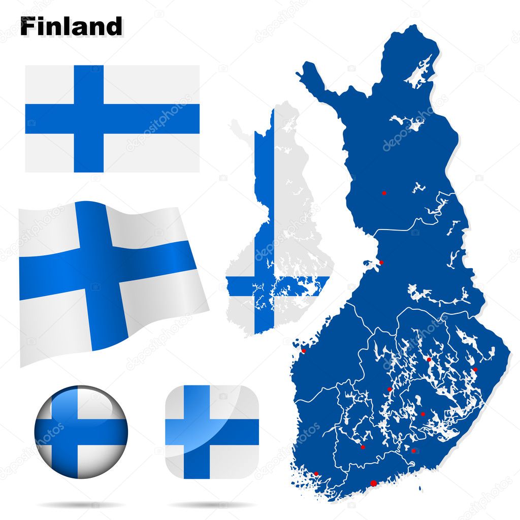 Finland vector set.