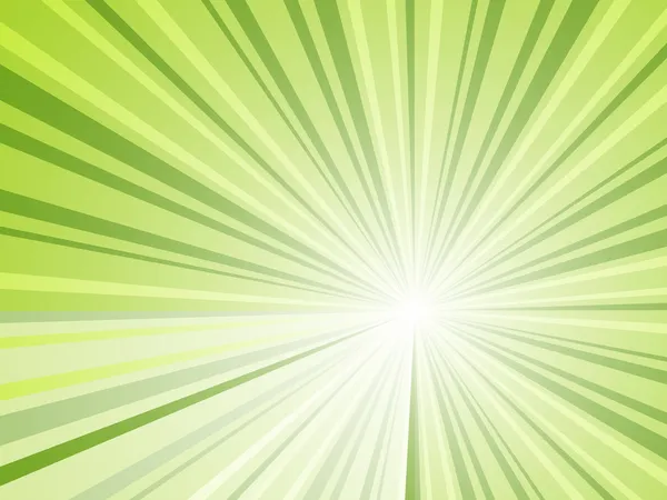 Αφηρημένη ακτίνες πράσινο φόντο — Διανυσματικό Αρχείο