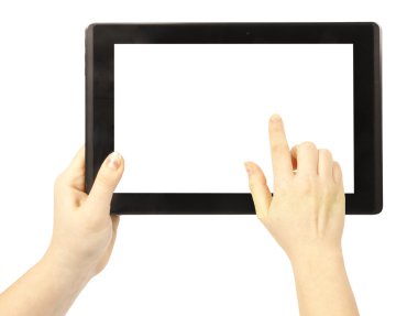 Tablet in woman hands