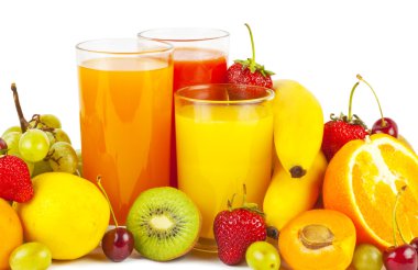 Fruits and juices clipart