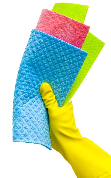 Hand with sponges — Stock Photo, Image