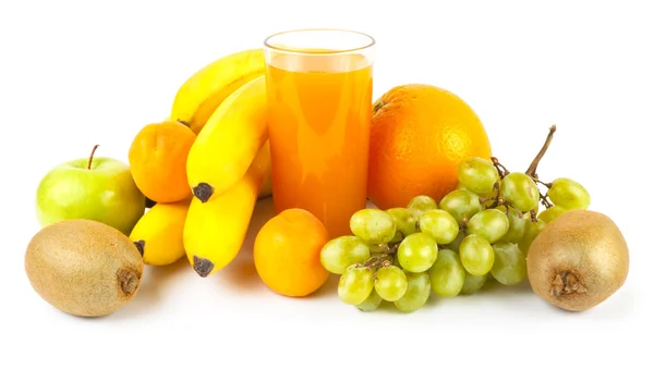Frutas e sucos — Fotografia de Stock