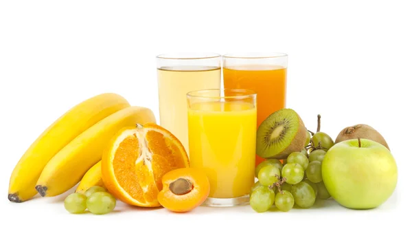 Juices and fruits — Stock Photo, Image