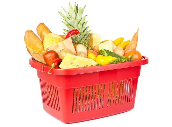 Košík s jídlem — Stock fotografie