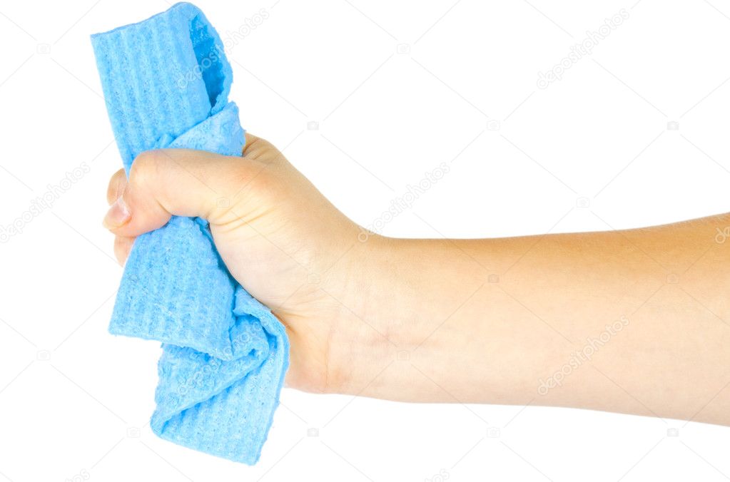 Hand with sponge
