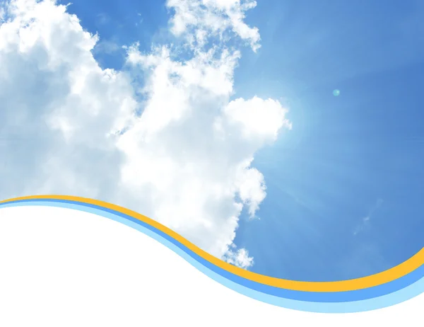 Blauwe sky.nature achtergrond voor tekst — Stockfoto