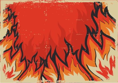 Fire background grunge image for design