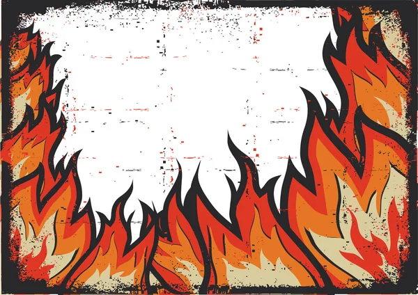 Beyaz tasarım için arka plan .vector grunge resmi yangın — Stok fotoğraf