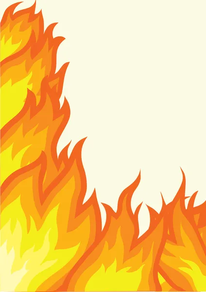 Fire background isolated on white poster — Stockfoto