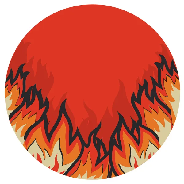 Symbol of red fire.Vector symbol on white — 스톡 사진