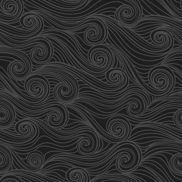 Dikişsiz soyut çizilmiş desen, dalgalar arka plan — Stok Vektör