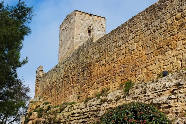 Castello di lombardia średniowiecznego zamku w enna, Sycylia, Włochy — Zdjęcie stockowe