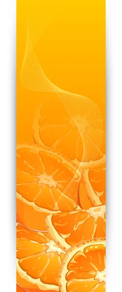 Banners with oranges — Stock Vector