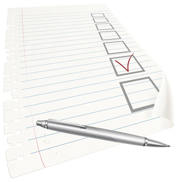 Penna med markering — Stock vektor