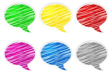 Round speech bubbles clipart