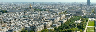 Aerial view of Paris from Eiffel Tower clipart