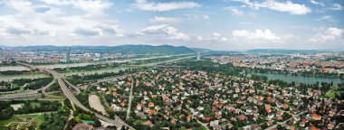 Aerial view of Viennar. Austria clipart