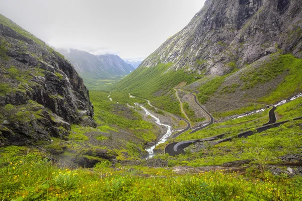 Trollstigen v Norsku — Stock fotografie