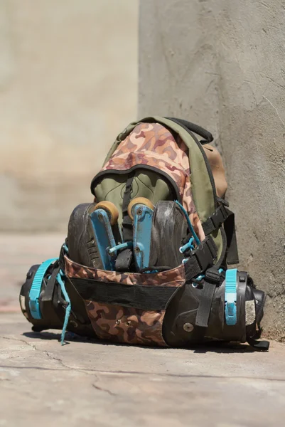 stock image Aggressive in-line rollerblades in a backpack