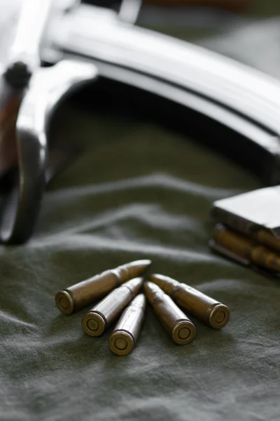 Balas de calibre 7.62 para fuzis — Fotografia de Stock