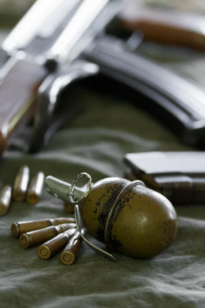 Balas e granadas de calibre 7.62 — Fotografia de Stock