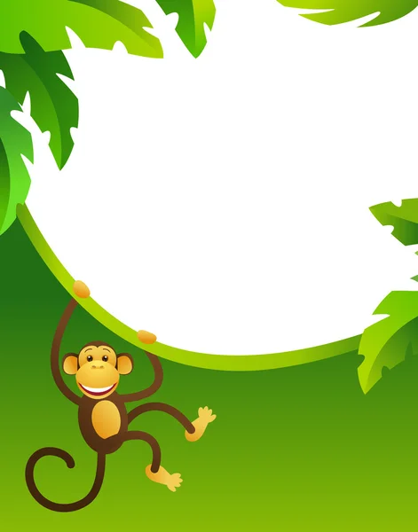 Рамка с обезьяна — стоковый вектор
