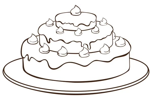 Gâteau de contour — Image vectorielle