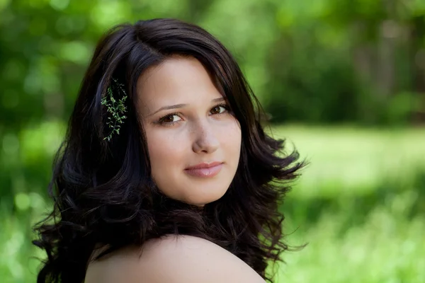 Portrait of a beautiful brunette — Stock Photo, Image