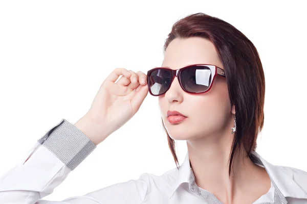 Kvinna med solglasögon — Stockfoto